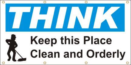 Think - Keep This Place Clean Banner
