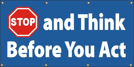 Stop and Think Banner