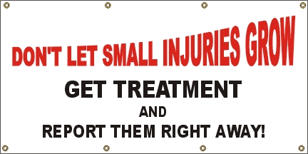 Don't Let Small Injuries Grow Banner