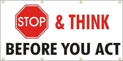 Stop And Think Banner