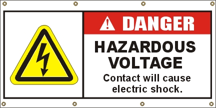 Danger- Hazardous Voltage Banner