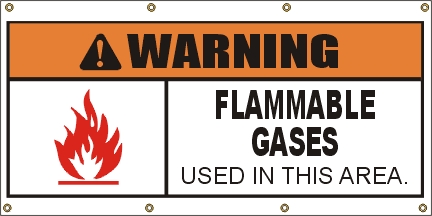 Warning- Flammable Gases Banner