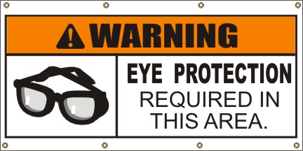 Warning- Eye Protection Banner